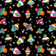 Blast Off! Glow In The Dark-Aliens Black Y4387-3