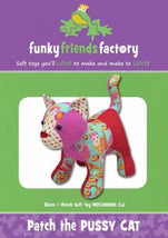 Patch The Pussy Cat Pattern - 14in Stuffed Soft Toy - FF4705
