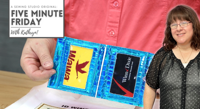 Five Minute Friday: Vinyl Wallet Created In Embrilliance Stitch Artist Level 3