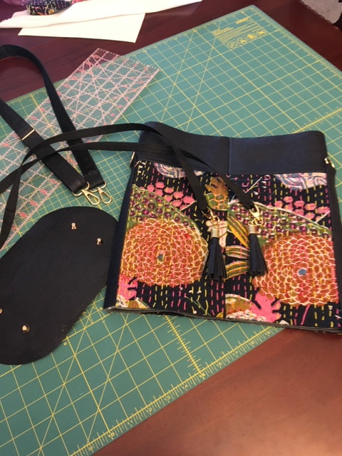 The Magnolia Bucket Bag Using Cork & Kantha By Holly Costantino