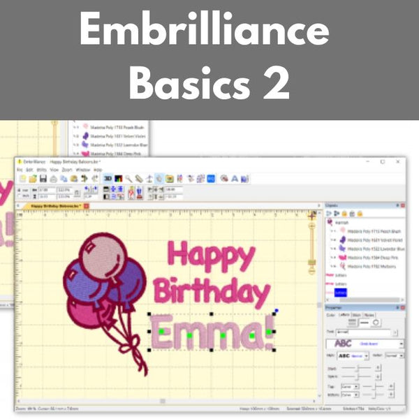 Embrilliance Basics 2** Mon 11/10 1:00-4:00pm