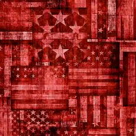 1776-Flag Patchwork Red 2600-31663-R