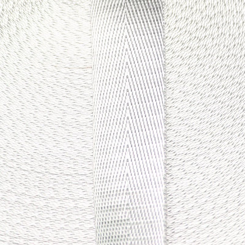 1in Poly/Nylon Herringbone Webbing Silver 25MM-9
