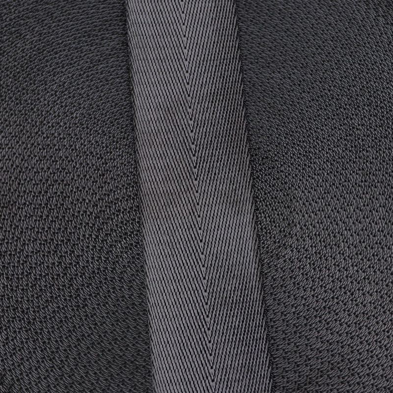 1 1/2in Poly/Nylon Herringbone Webbing Black 38MM-19