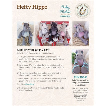 Hefty Hippo Pattern RHS-HHPP-1