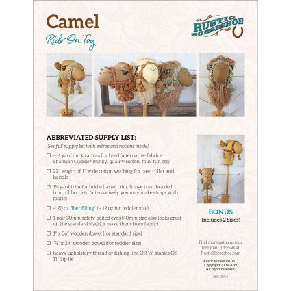 Camel Ride-On Toy Pattern RHS-CSH-1
