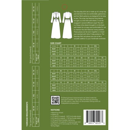 The Saturday Skirt Set Pattern FRISSS035