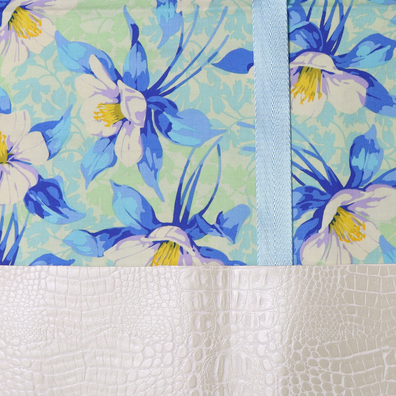 Easy Tote Bag Fabric Kit - Columbine Sky