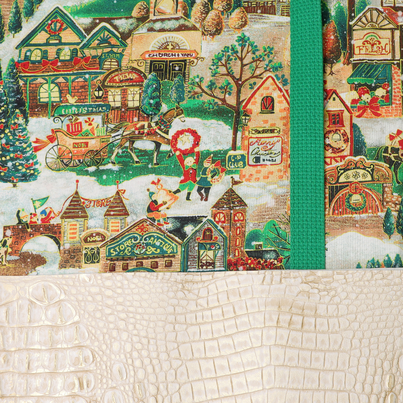 Easy Tote Bag Fabric Kit - Christmas Village