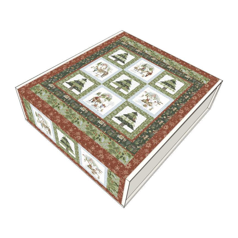 Santa's Tree Farm Panel Quilt Kit KT-16450