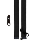 50in Separating Zipper and Extra Slide Black ZIP50-105