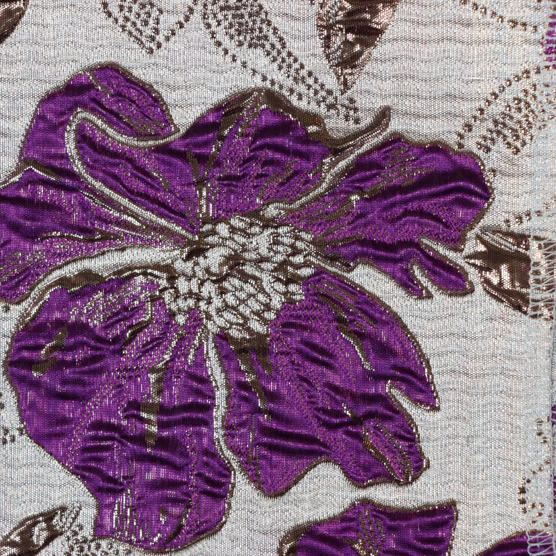 58" Big Flower Brocade-5 Purple BRO-5201-LIL-5PURPL