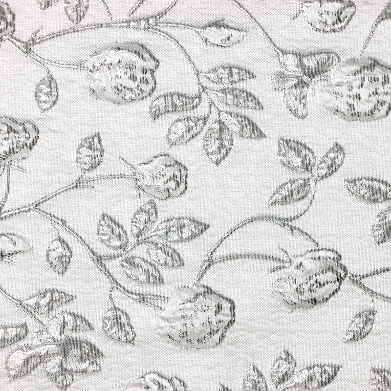 58" Metallic Embossed Brocade BR-5202-LIL-SILVER