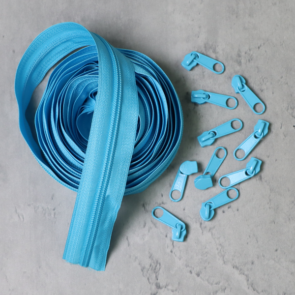 5 Yards Zipper Tape (10 Pulls)- Lt. Blue