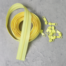 5 Yards Zipper Tape (10 Pulls)- Lt. Yellow