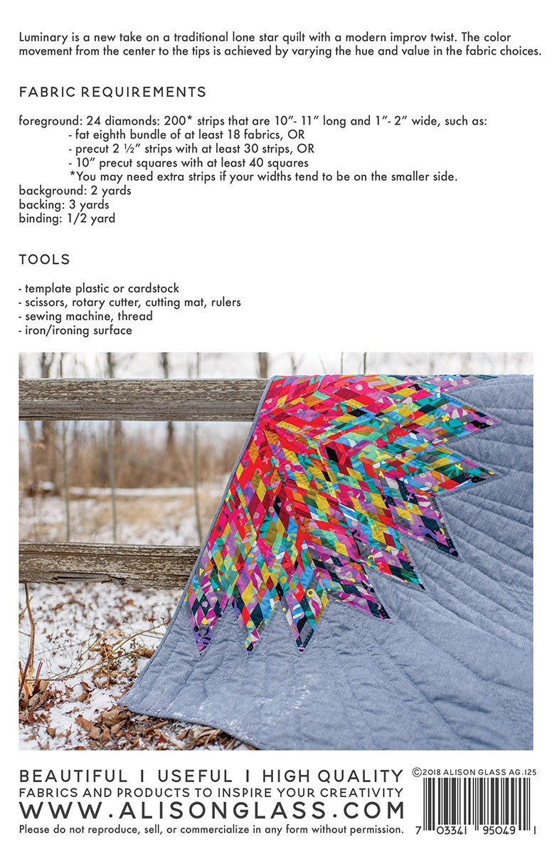 Luminary Quilt Pattern AG125