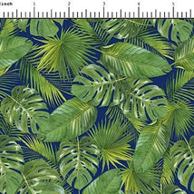 All Florida Shop Hop 2024-Palm Leaves Navy 2600-30268-N