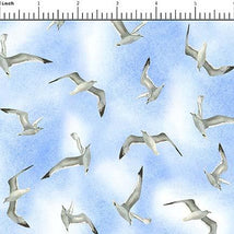 All Florida Shop Hop 2024-Seagulls Blue 2600-30271-B