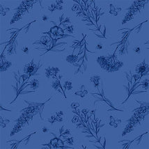 Amalfi Coast-Wildflowers Dark Blue W105-005-555