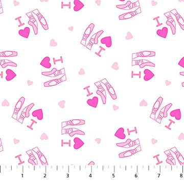 At The Ballet-Heart Ballet White & Pink 10609-10