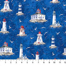 Atlantic Coast-Lighthouses DkBlue Multi DP28011-47