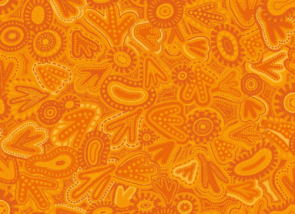 Baiame's Spirit-Bird Tracks Orange OA598353