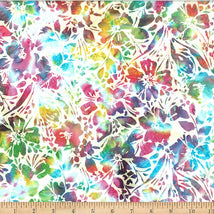 Bali Batik-Painted Floral Pastel W2606-135