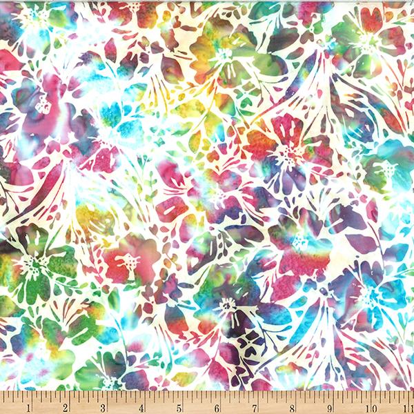 Bali Batik-Painted Floral Pastel W2606-135