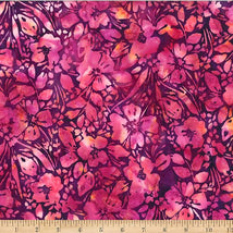Bali Batik-Painted Floral Ruby W2606-143