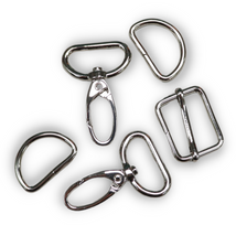 Basic Bag Hardware Set 1" -  Nickle