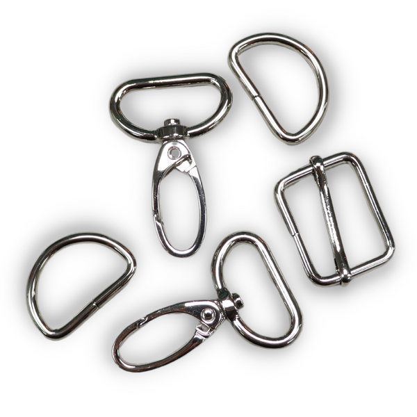 Basic Bag Hardware Set 1" -  Nickle