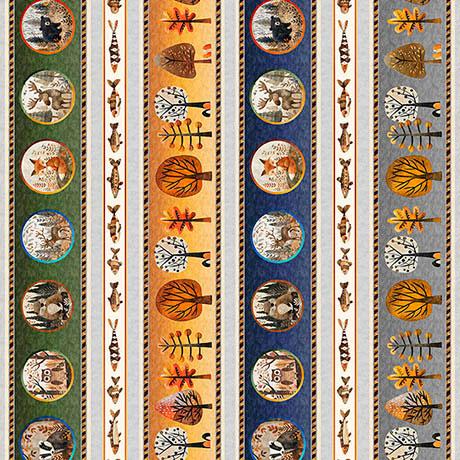 Bearsville-Woodland Border Stripe Multi 2600-31259-X