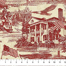 America 250-Toile Red/Beige 28372-24