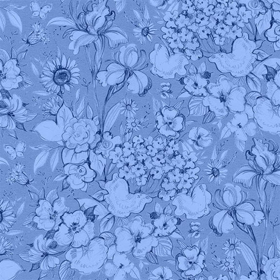 Amalfi Coast-Packed Floral Blue/Blue W105-003-555