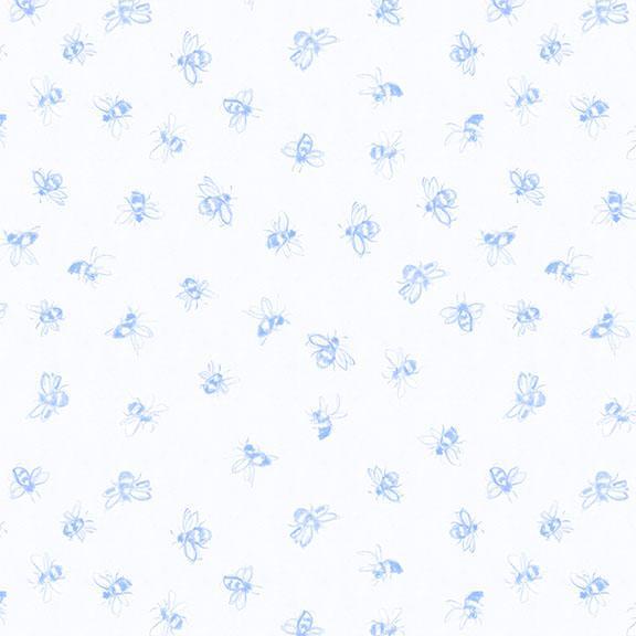 Amalfi Coast-Bees White/Blue W105-007-055