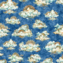 Bohemian Sunrise - Clouds - Blue 2600-31091-B