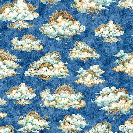 Bohemian Sunrise - Clouds - Blue 2600-31091-B