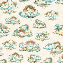 Bohemian Sunrise - Clouds - Cream 2600-31091-E