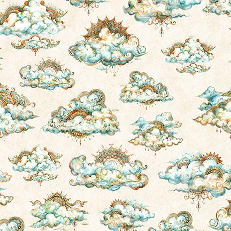 Bohemian Sunrise - Clouds - Cream 2600-31091-E