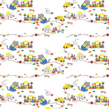 Cats At Work-Kitty Blocks White STELLA-DLW3198-WHITE