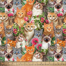 Cats & Flowers-Multi 3402-1