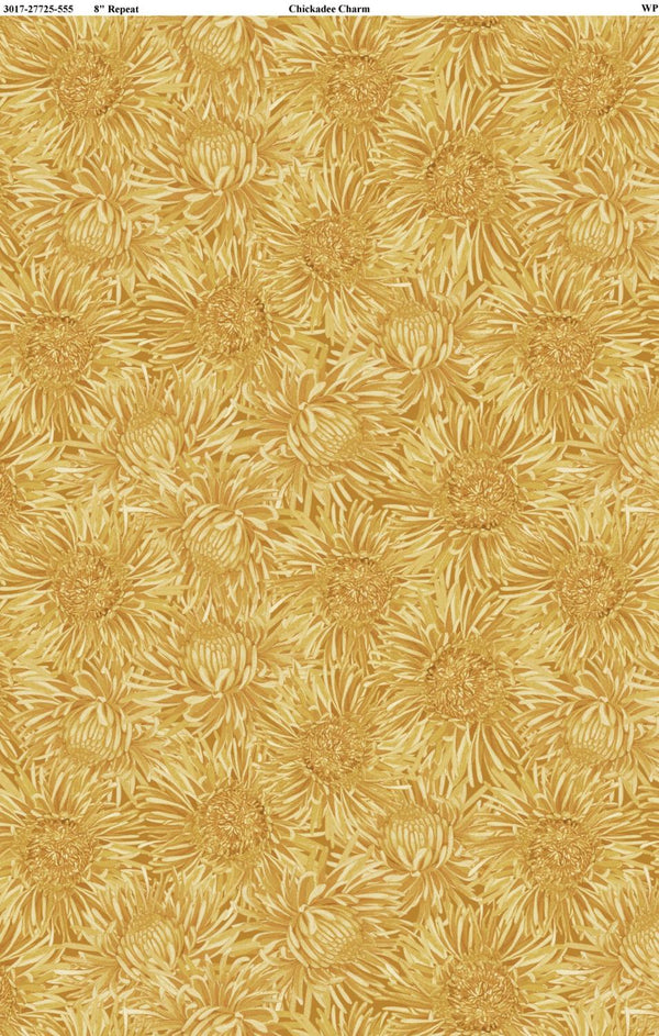 Chickadee Charm - Yellow Packed Floral 27725-555