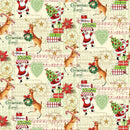 Christmas Music Notes Cream HOLIDAY-CD3645