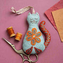 Corinne Lapierre Wool Mix Felt Craft Kit-Folk Embroidered Cat 8044E