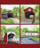 Covered Bridges In Spring-36"Pillow Panel PD15827-PANEL