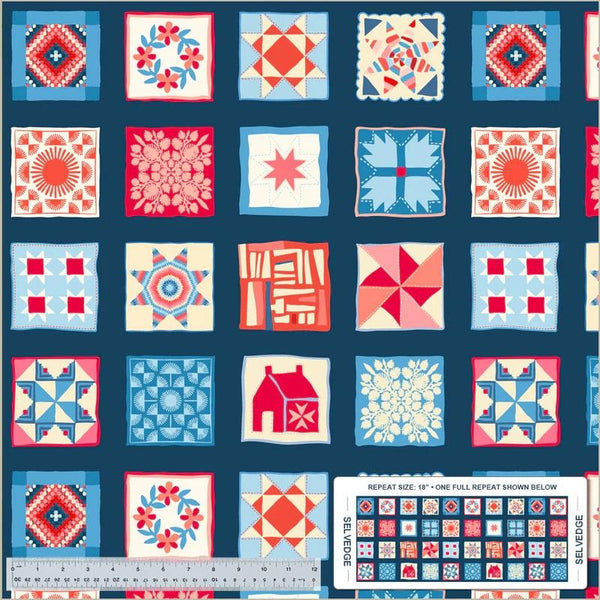 Cross Country-18" Navy Panel 54507D-1