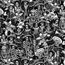 Day Of The Dead Toile-Black FUN-CD3748-BLACK