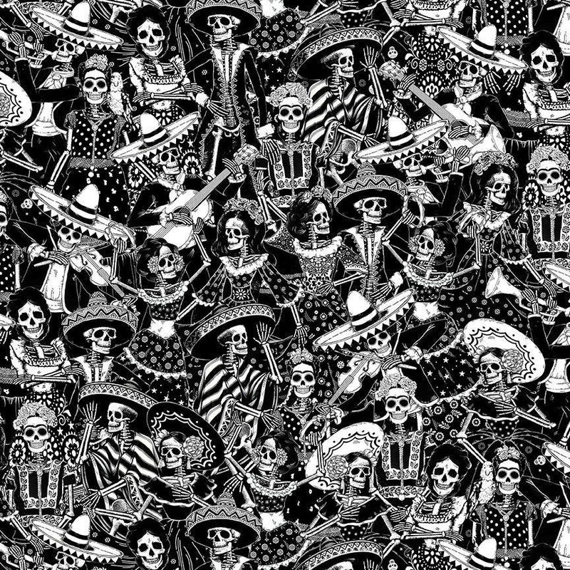 Day Of The Dead Toile-Black FUN-CD3748-BLACK