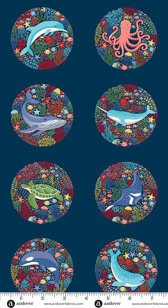 Deep Blue Sea - 24" Panel MU-145-B