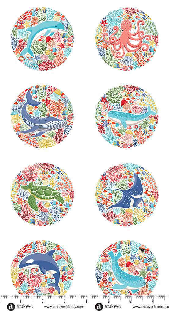 Deep Blue Sea - 24" Panel MU-145-W